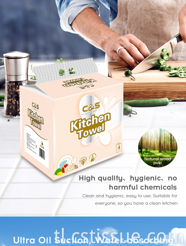 Na -customize na Ultra Oil Suction Kitchen Paper Multi Functional Towel Paper Tissue